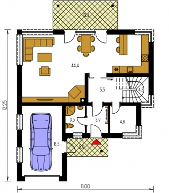 Floor plan of ground floor - PREMIER 198